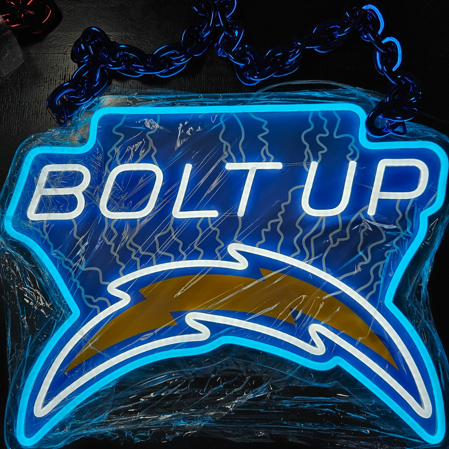 Lightning Bolt Fan Chain AND WALL SIGN
