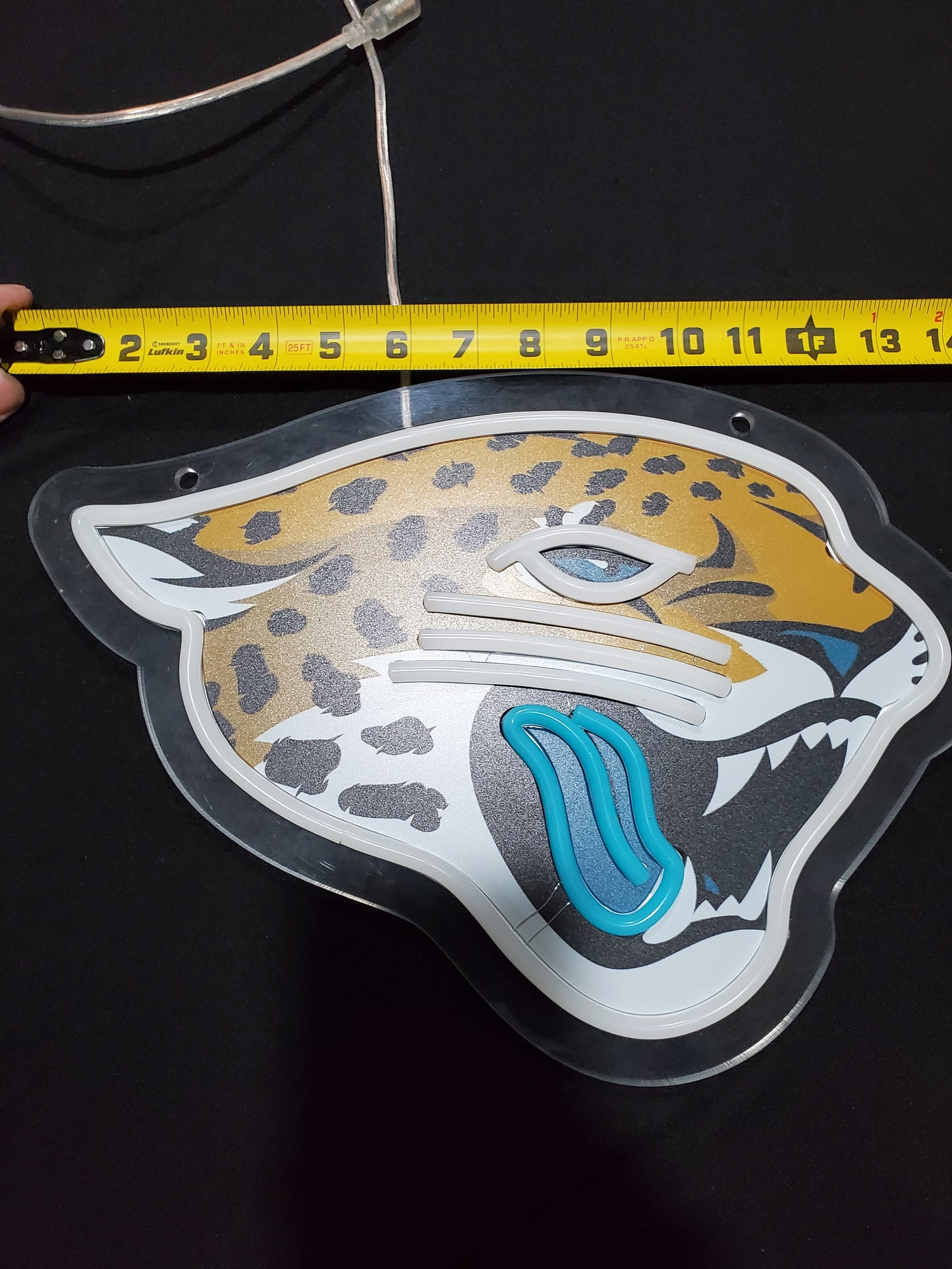 Jacksonville Jaguar ice blue led fan Necklace fan chain 12v dual power with remote dimmer