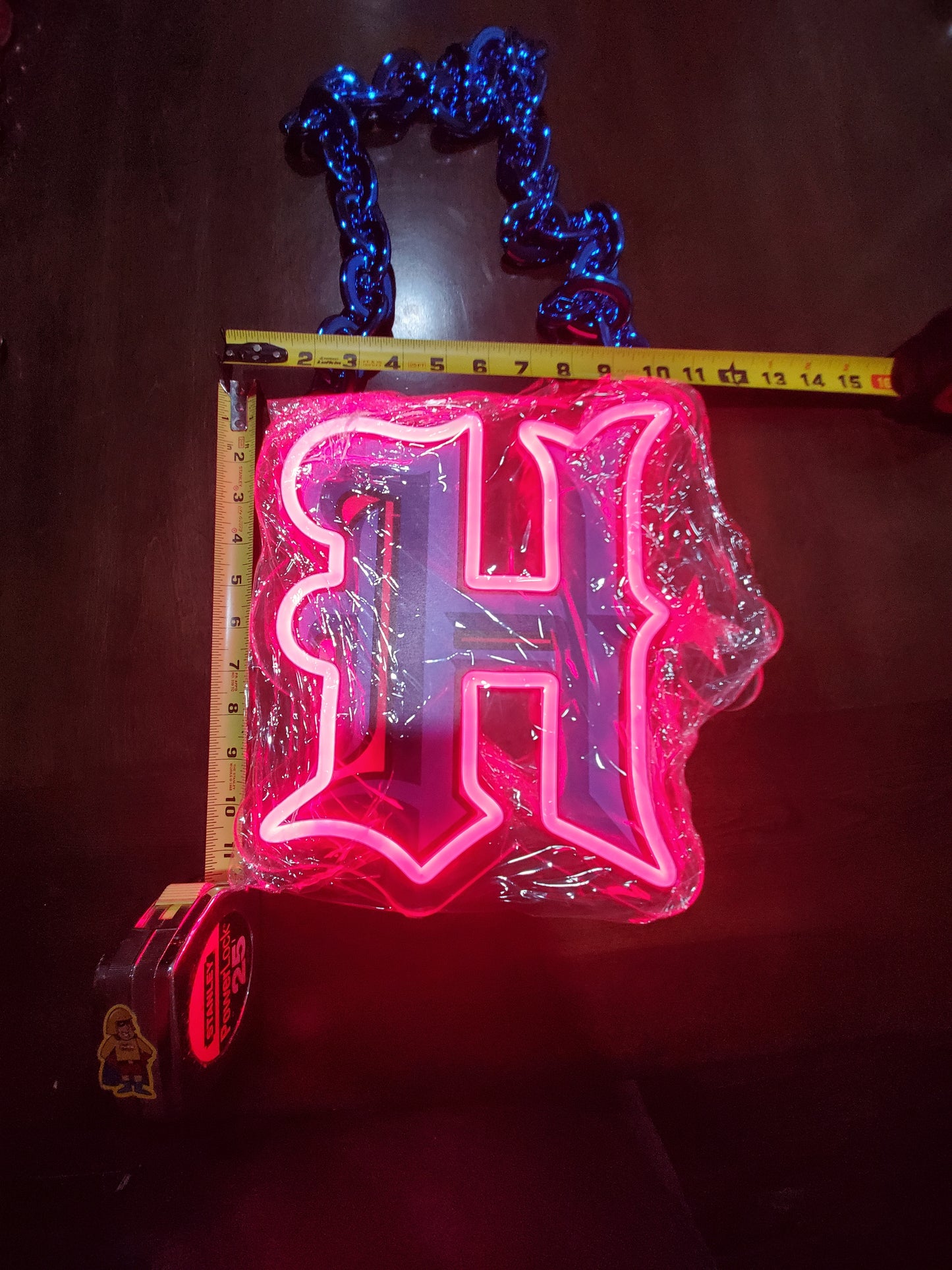 HTOWN LOGO Houston Texans led logo necklace chain 12v dual power with remote dimmer