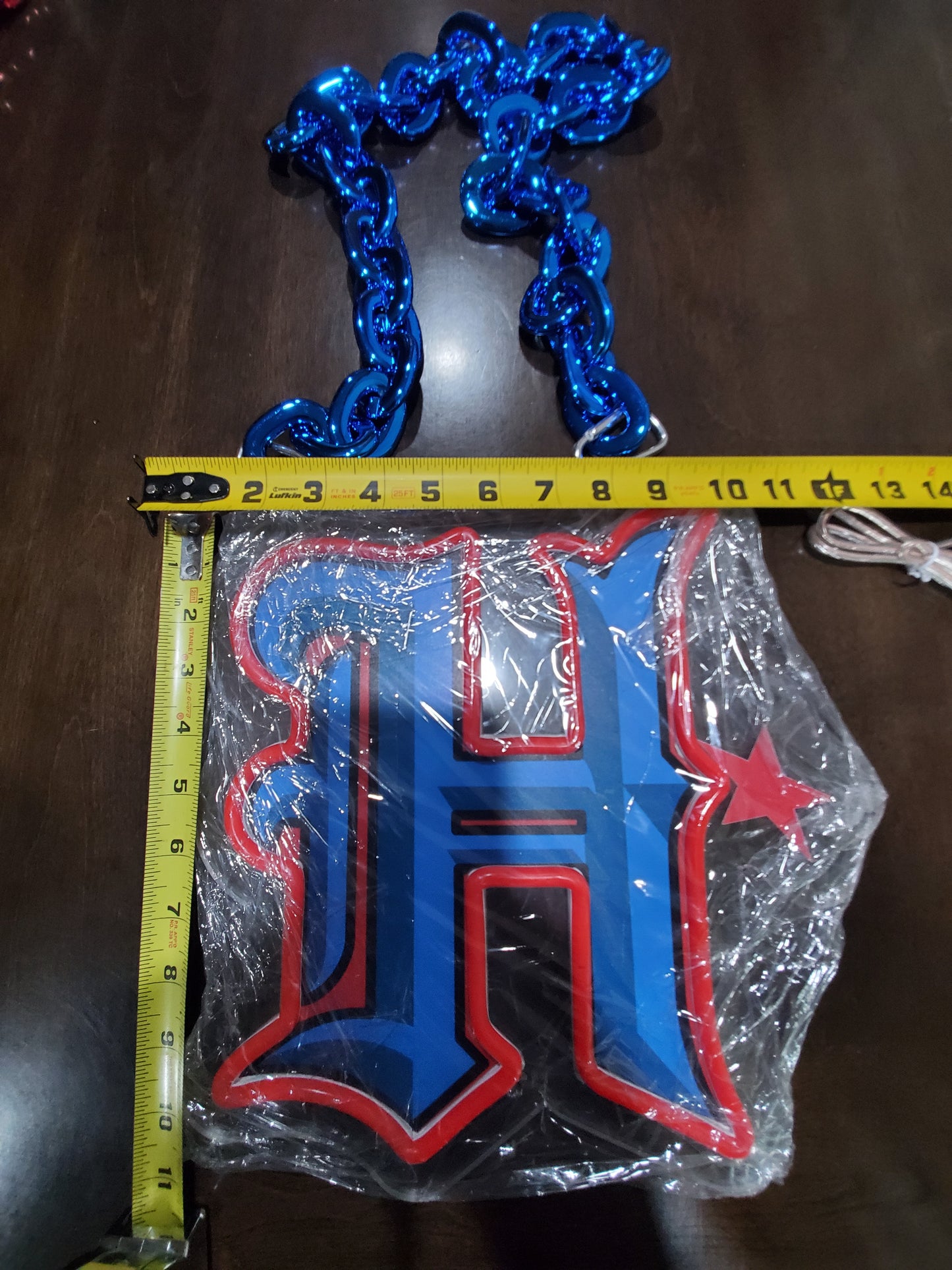 HTOWN LOGO Houston Texans led logo necklace chain 12v dual power with remote dimmer