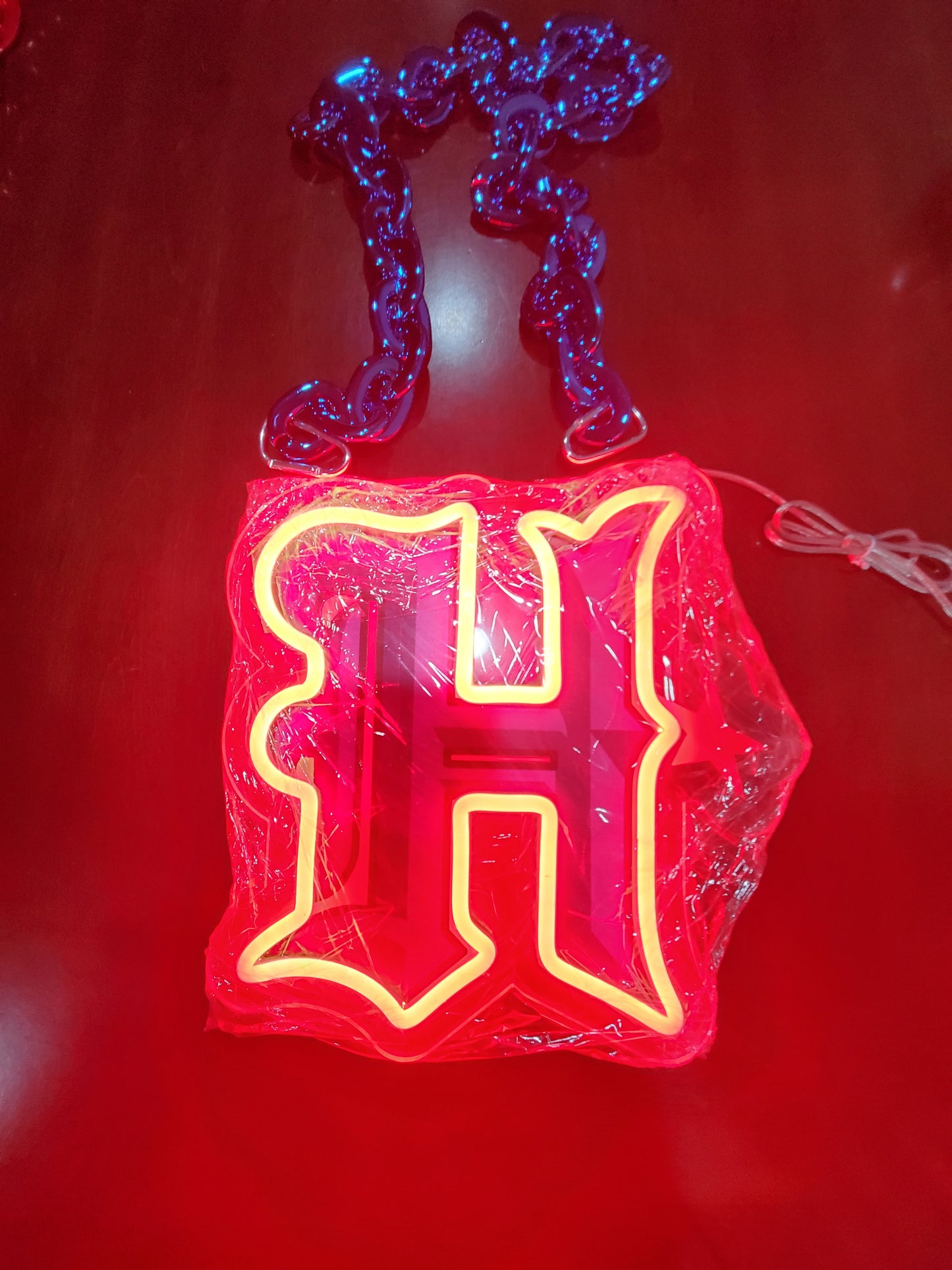 HTOWN LOGO Houston Texans led logo necklace chain 12v dual power with remote dimmer