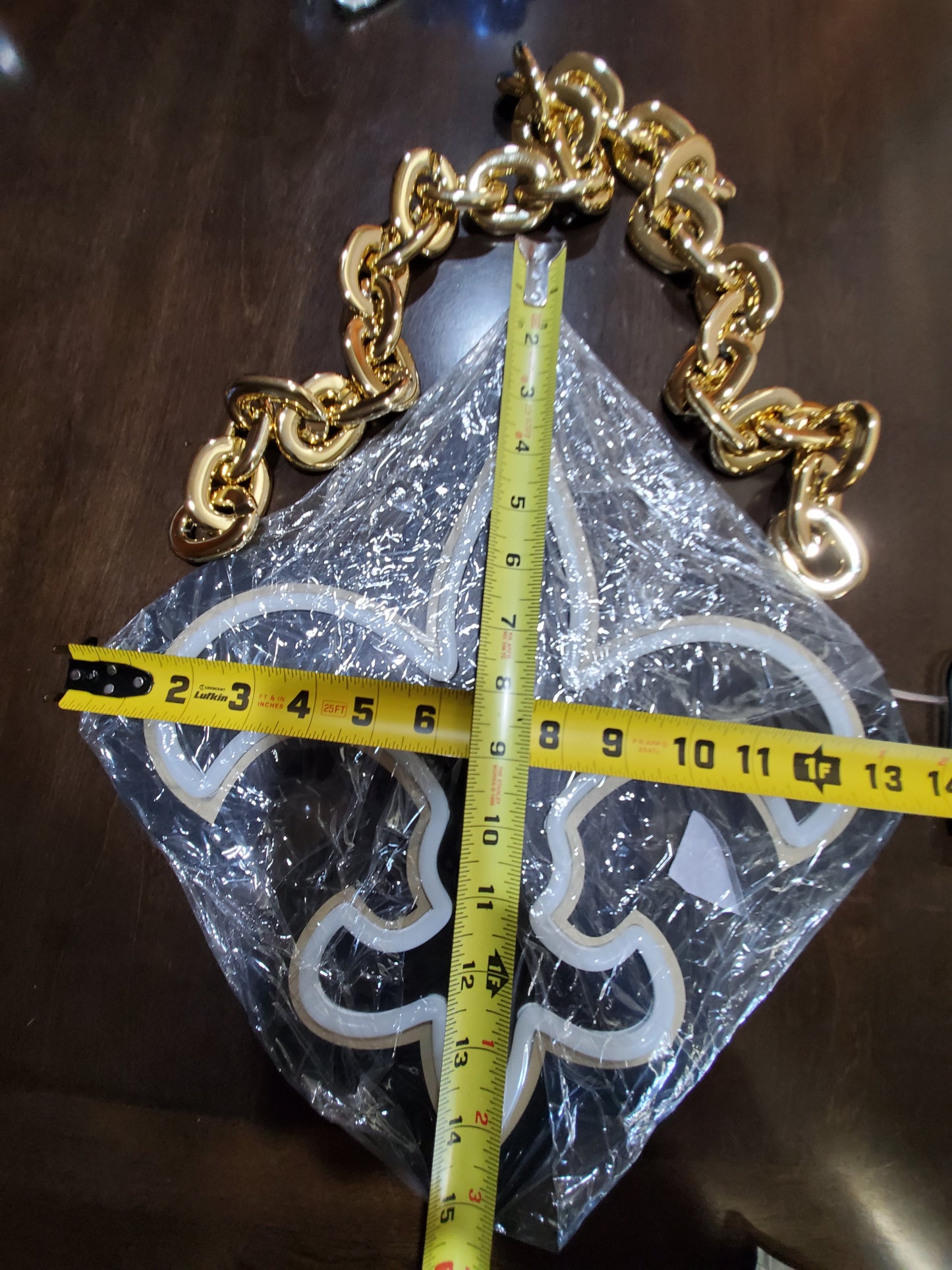 SAINTS BLACK led chain sign 12v dual power with remote and dimmer