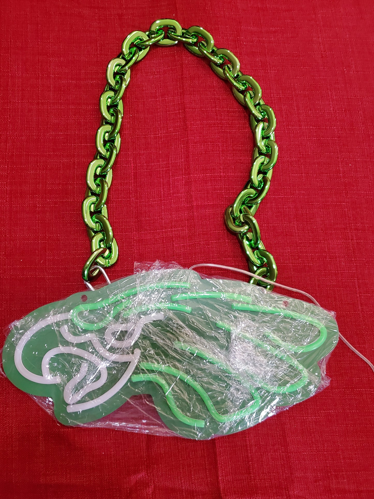 EAGLES Green UV FAN 12V LED NECKLACE CHAIN DUAL POWER with remote dimmer control