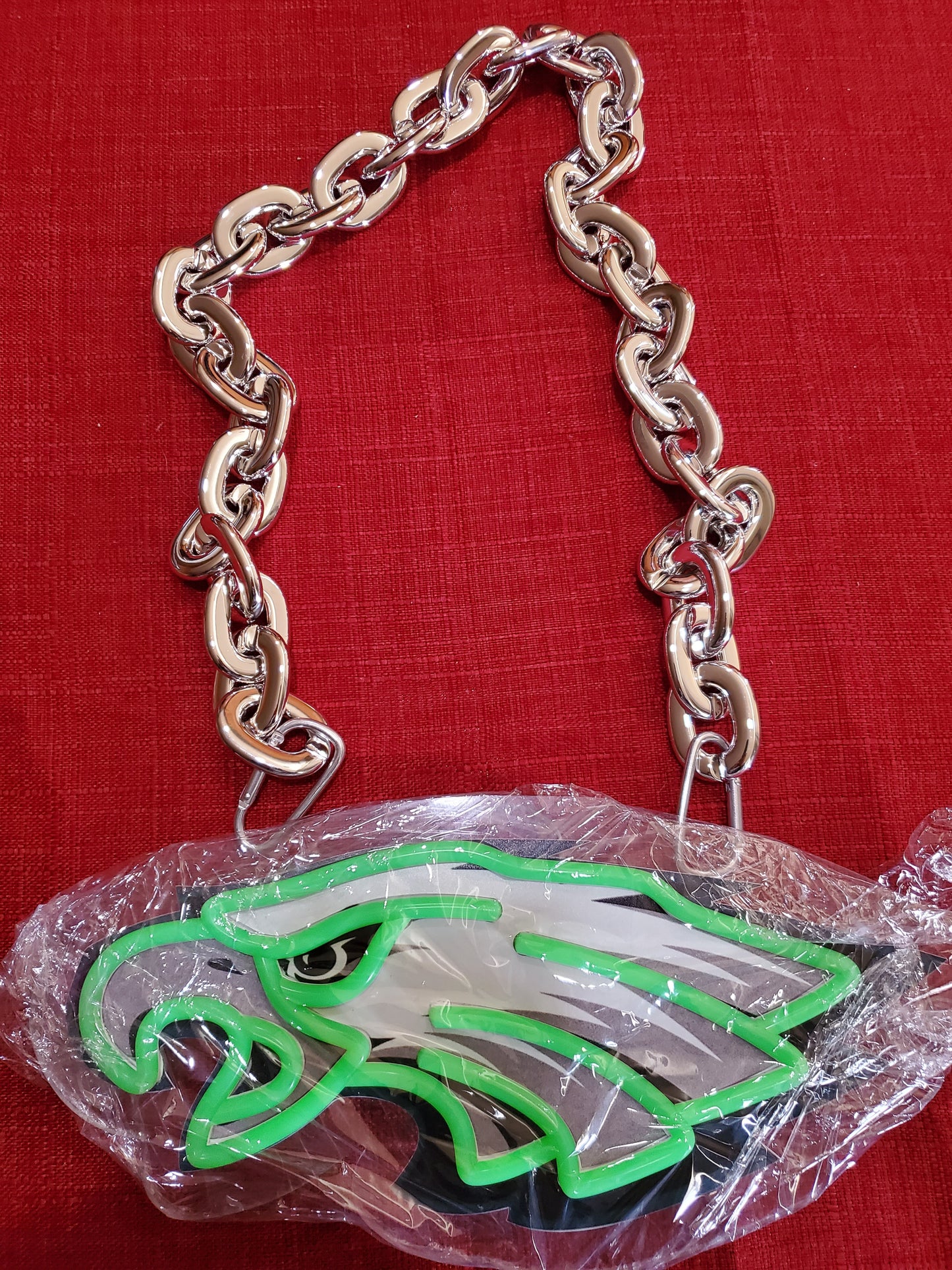 EAGLES FAN logo Green neon 5V LED NECKLACE CHAIN