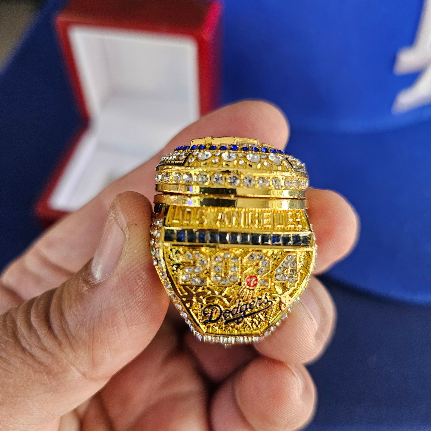 LA 2024 WORLD SERIES RING replica with box