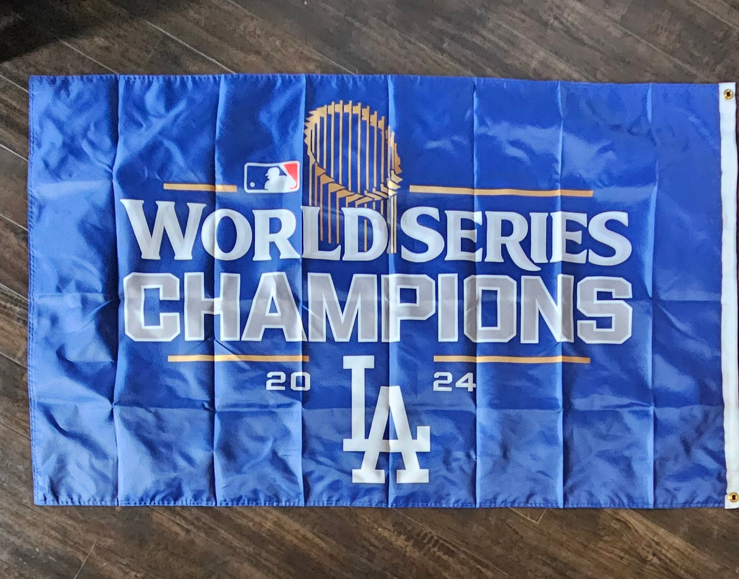 Dodgers world Series champions flag 3ft × 5ft 3 ply double sided true print.