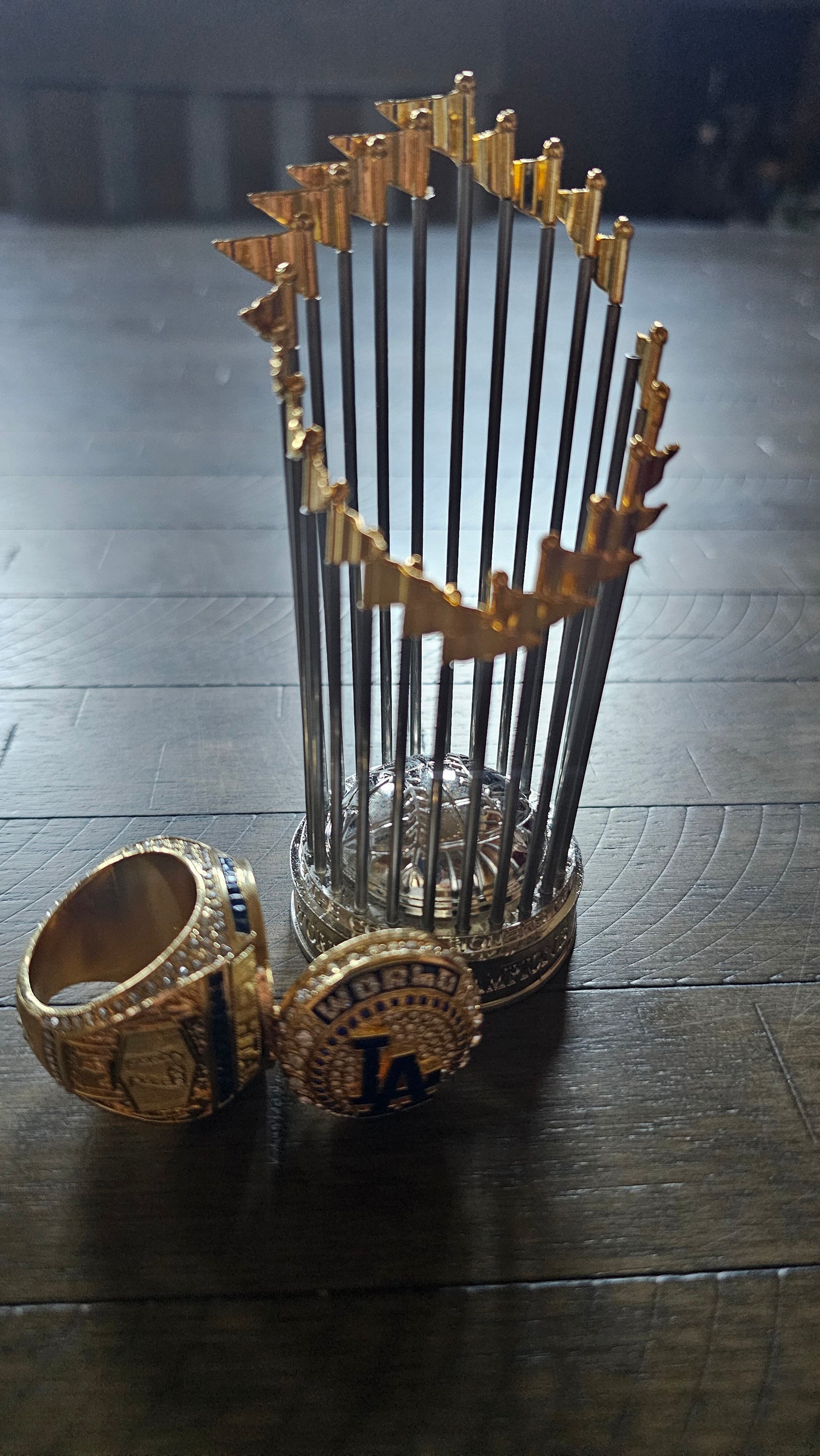 #17 Ohtani WORLD SERIES CHAMPIONS 2024 Ring & Trophy combo size 13
