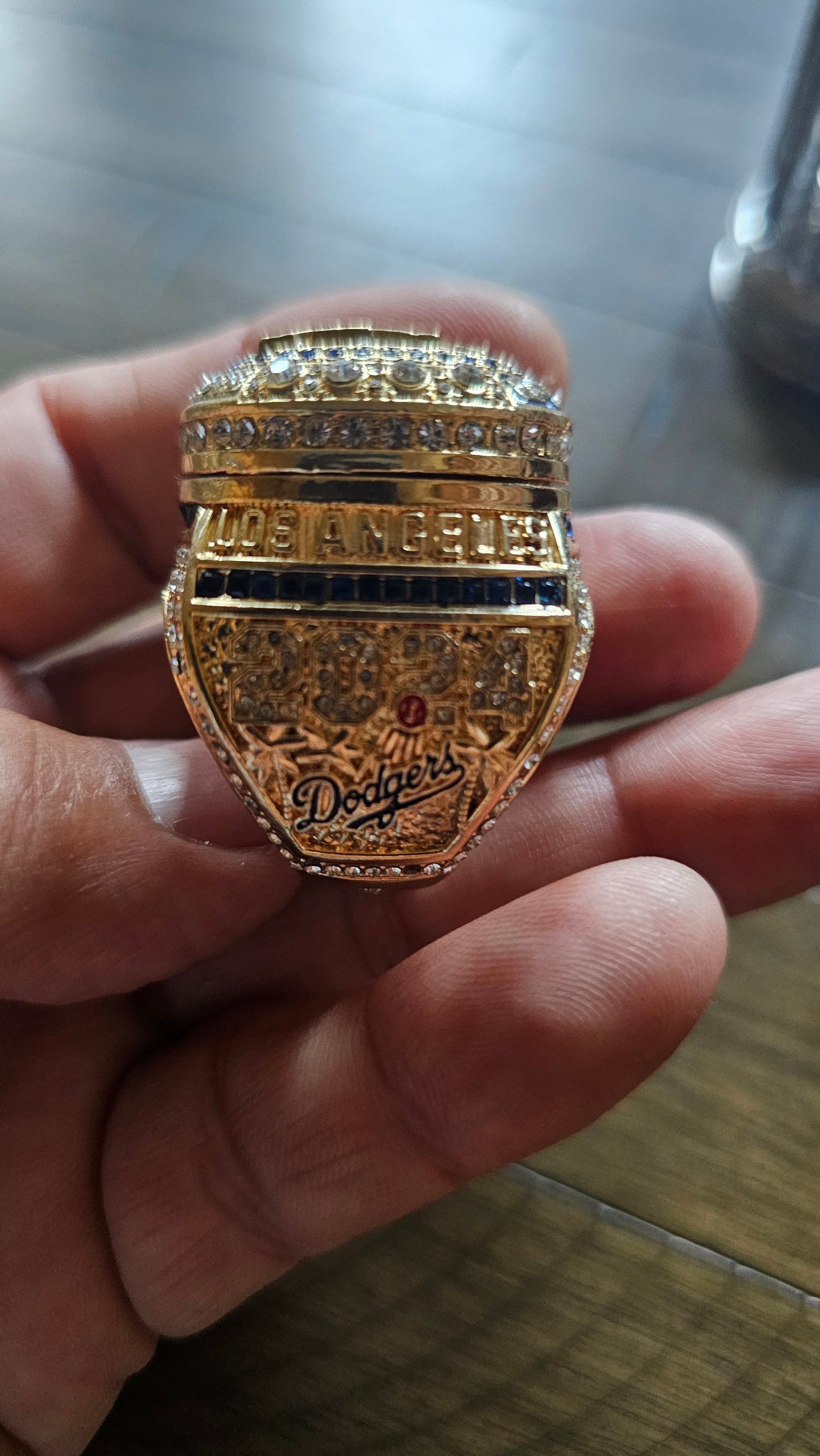 #17 Ohtani WORLD SERIES CHAMPIONS 2024 Ring & Trophy combo size 13