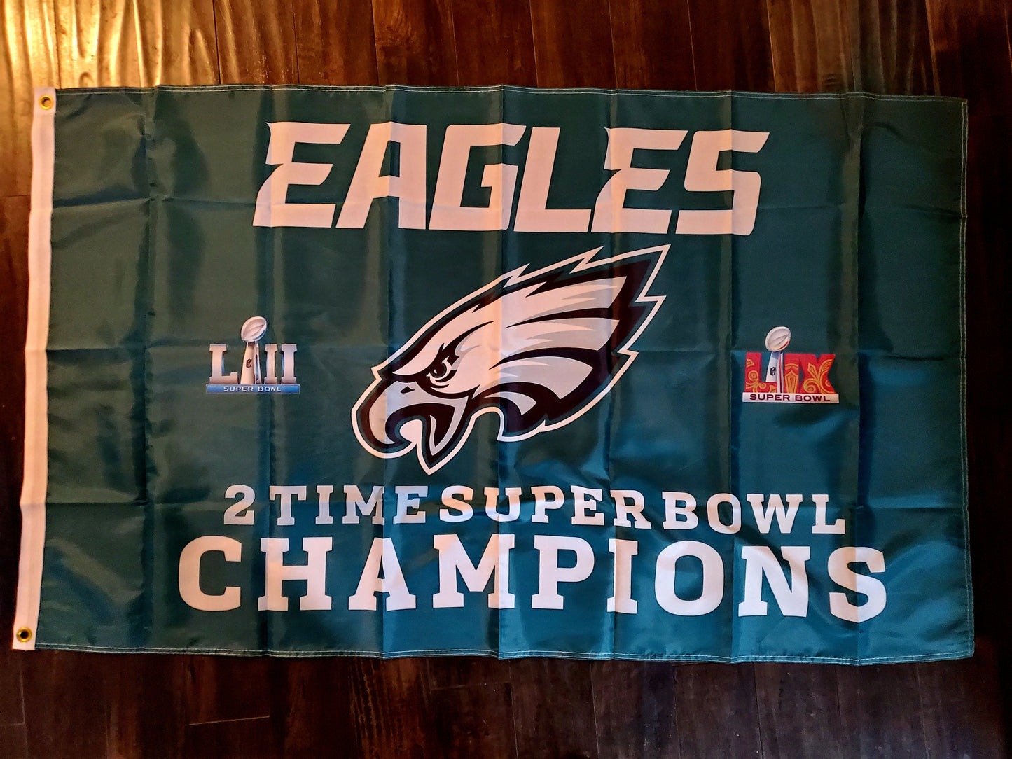 Eagles 2 time Super bowl champions Flag 3ft x 5ft