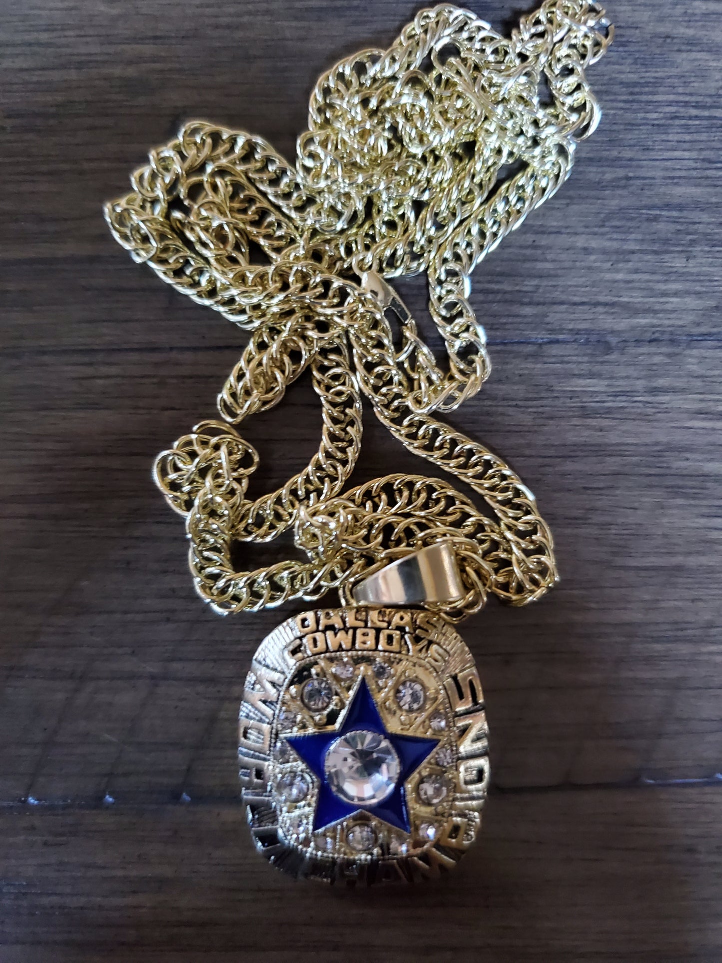 5 time superbowl champions cowboys necklace set 72,78,93,94,96