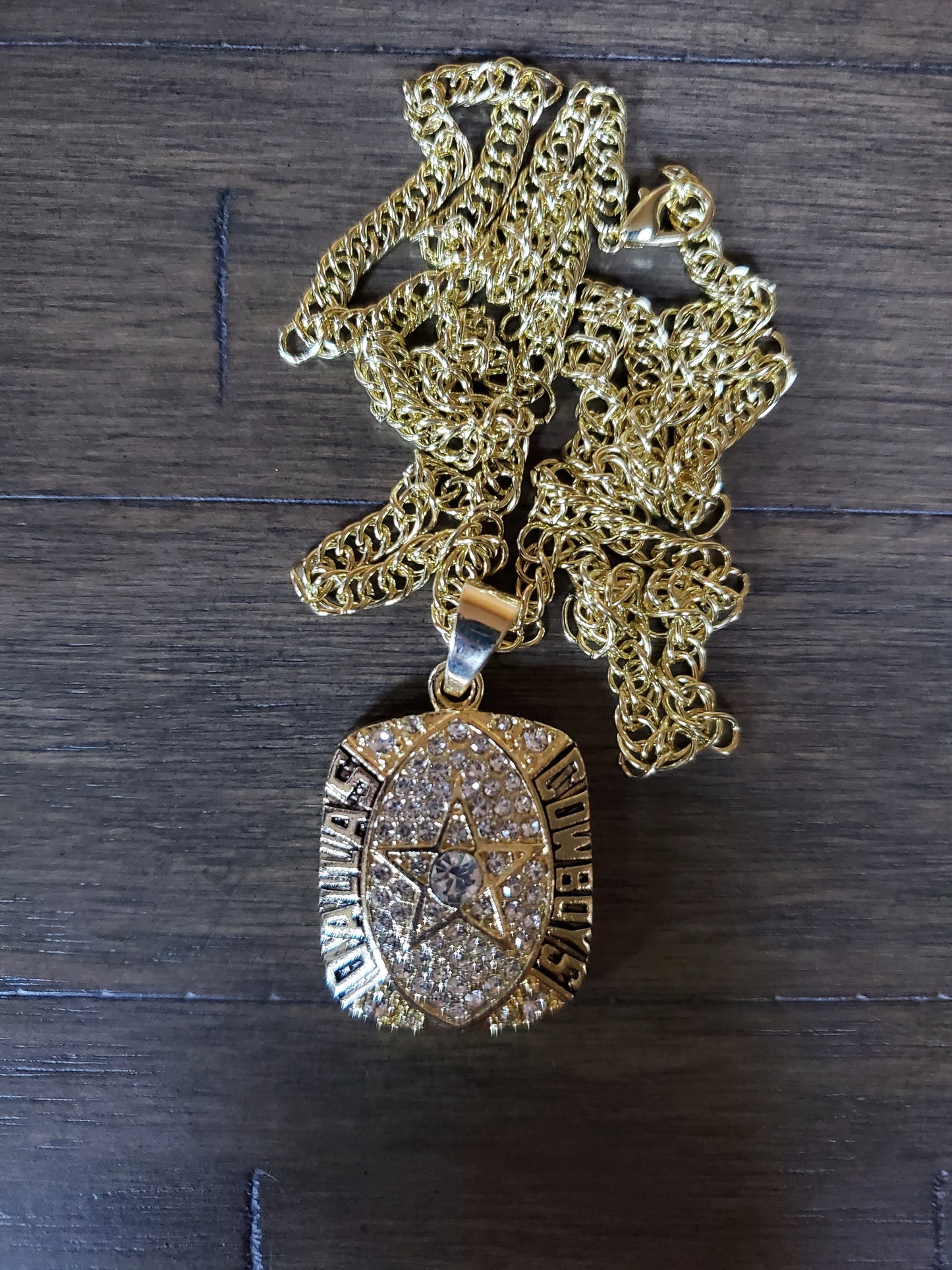 5 time superbowl champions cowboys necklace set 72,78,93,94,96
