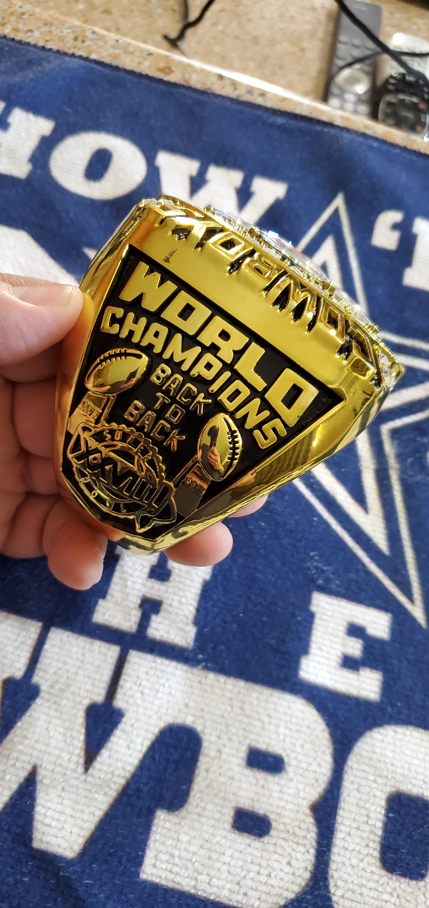 Dallas Super Bowl 71,77,92,93,95 champions Jumbo rings