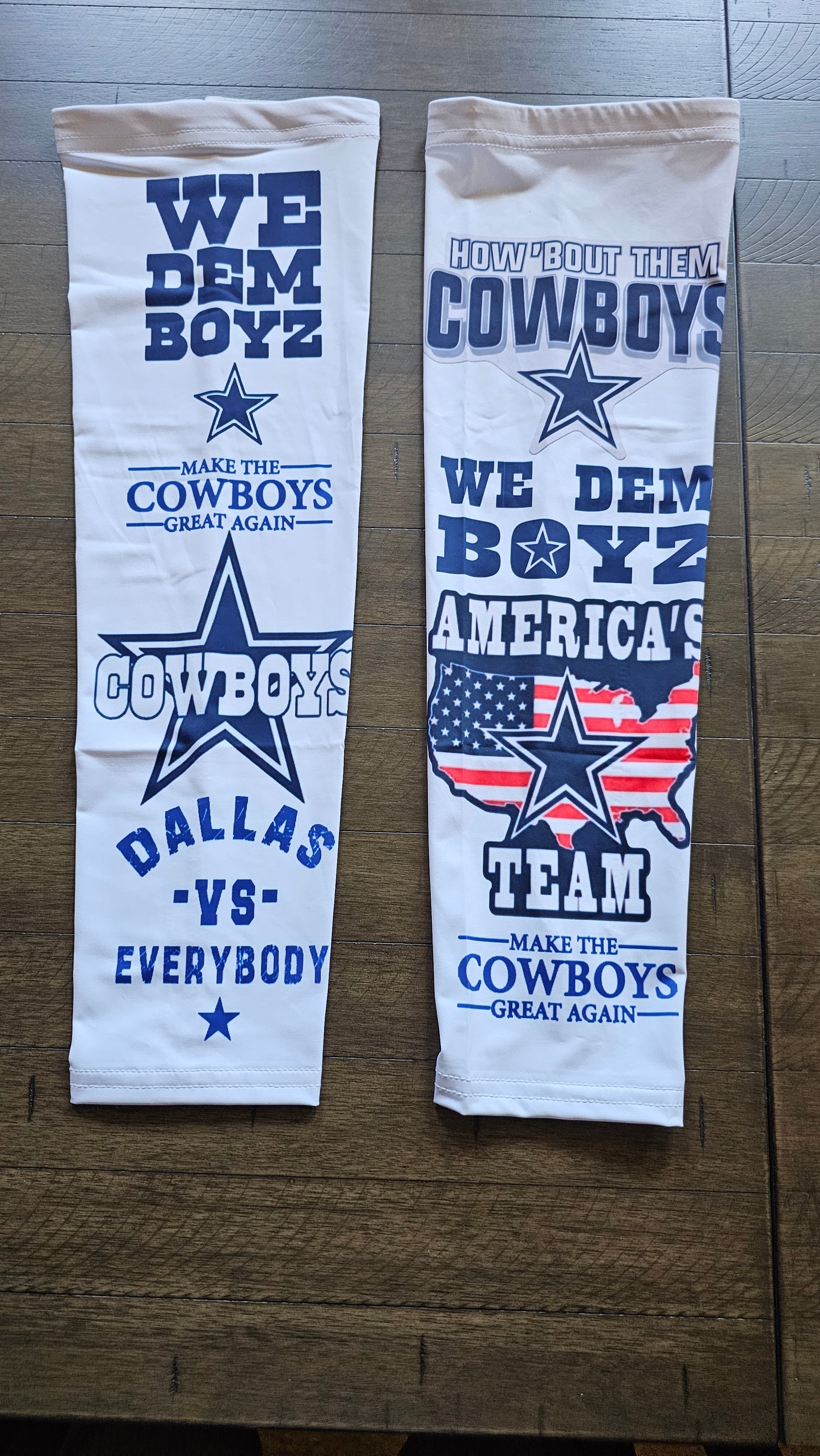 Cowboys compression Sleeves sold as pairs weather defense