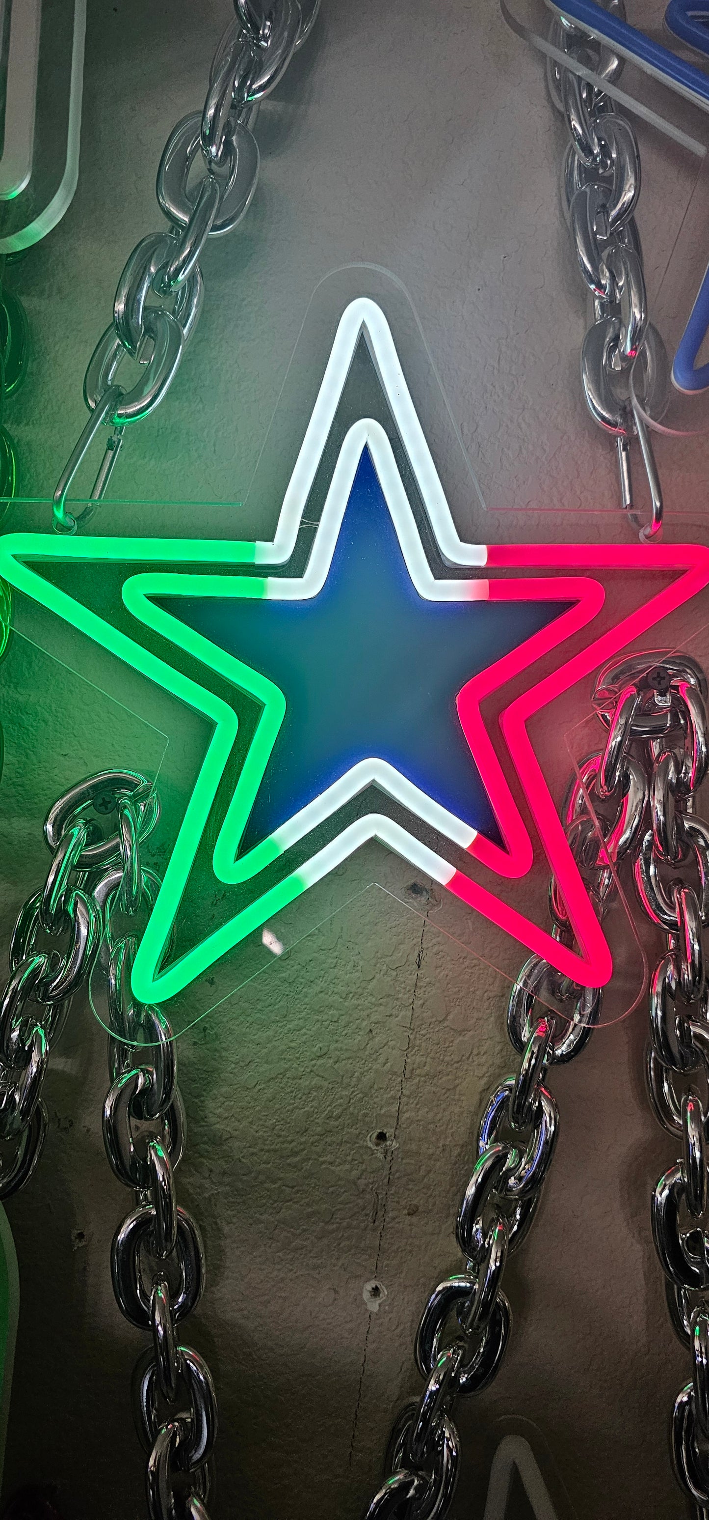 New Light Up Gameday Star Chain 12v dual power with Dimmer and remote