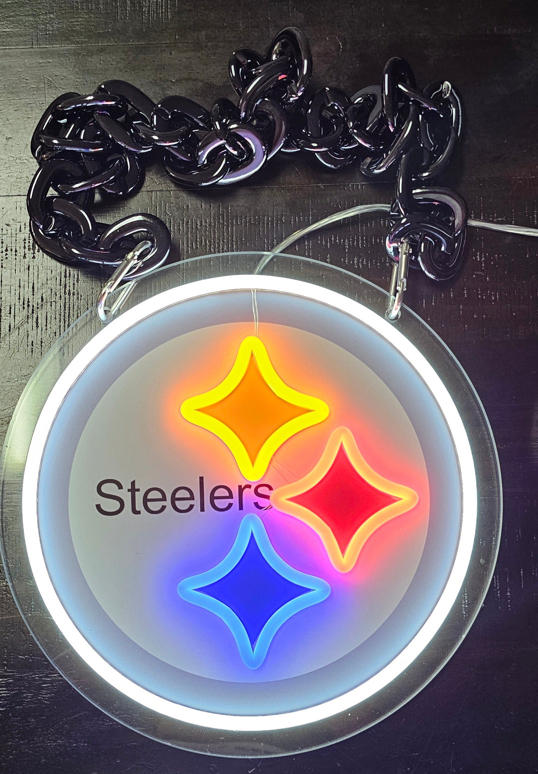 Pittsburgh Steelers Foam Fan Chain - GOLD - Team Necklace Big Logo NEW Pittsburgh Steelers Foam Fan Chain - GOLD - Team Necklace Big Logo NEW