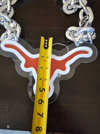 TEXANS LONGHORNS led fan Necklace fan chain 5v