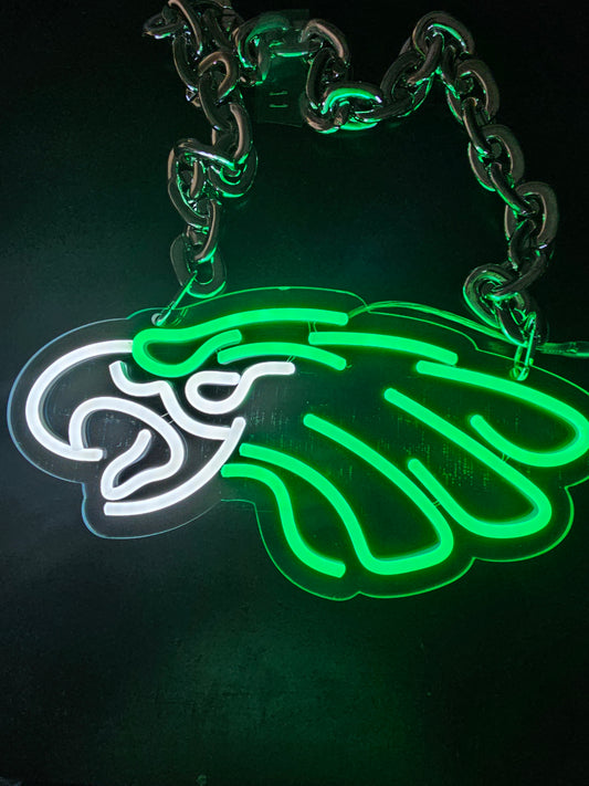 EAGLES FAN 12V LED NECKLACE CHAIN DUAL POWER with remote dimmer control