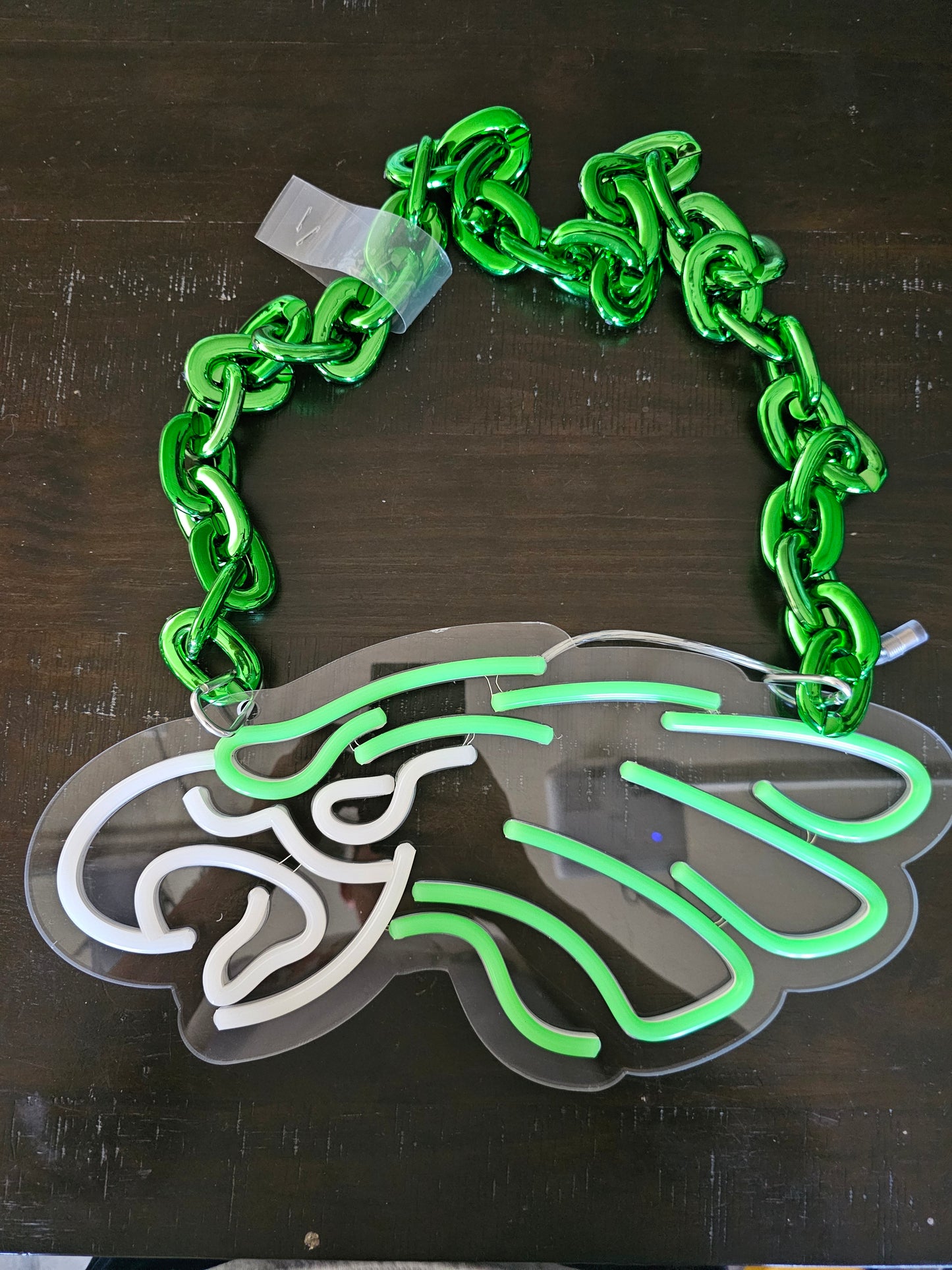 EAGLES FAN 12V LED NECKLACE CHAIN DUAL POWER with remote dimmer control