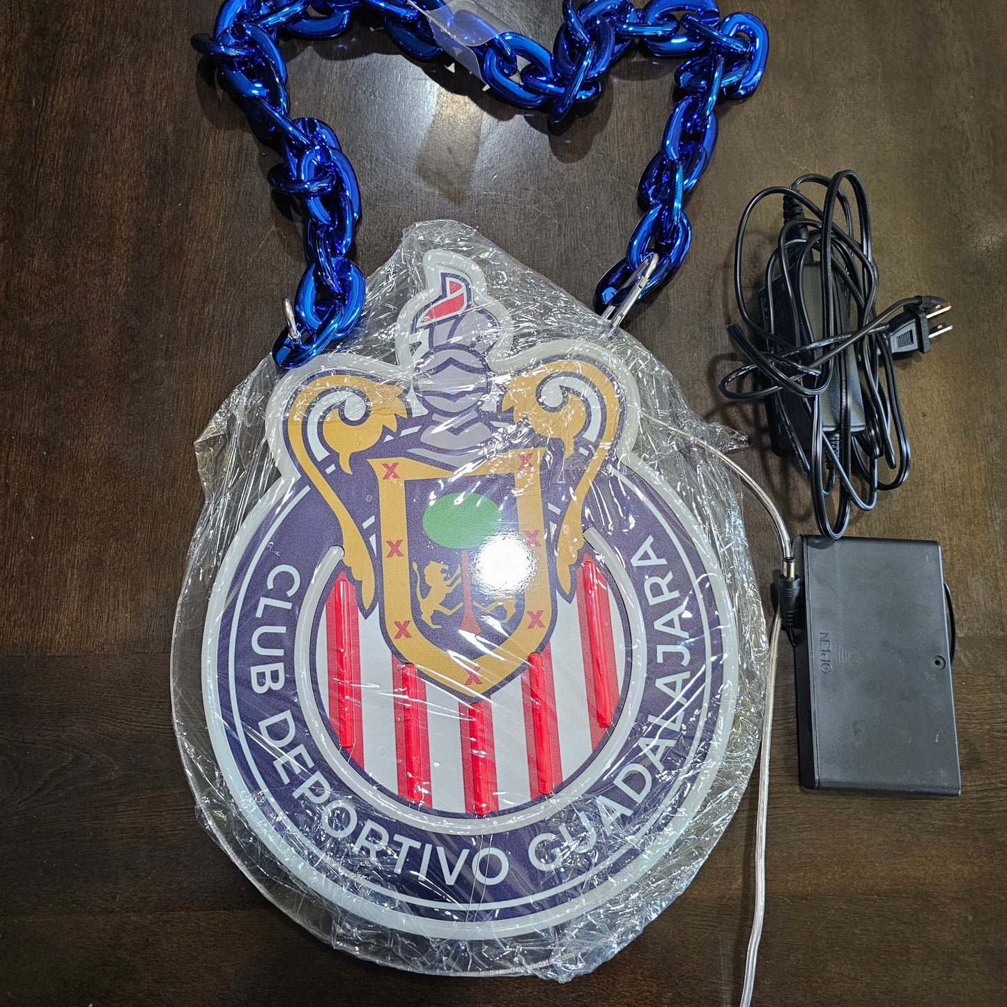 Club Deportivo Guadalajara led log necklace chain Dual power