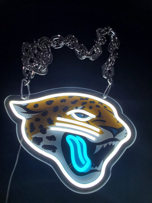 Jacksonville Jaguar led fan Necklace fan chain 12v dual power with remote dimmer