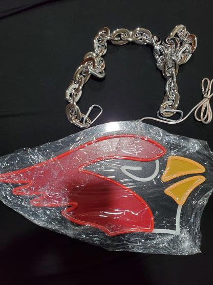 Arizona Cardinals led fan Necklace fan chain 12v dual power with remote and dimmer