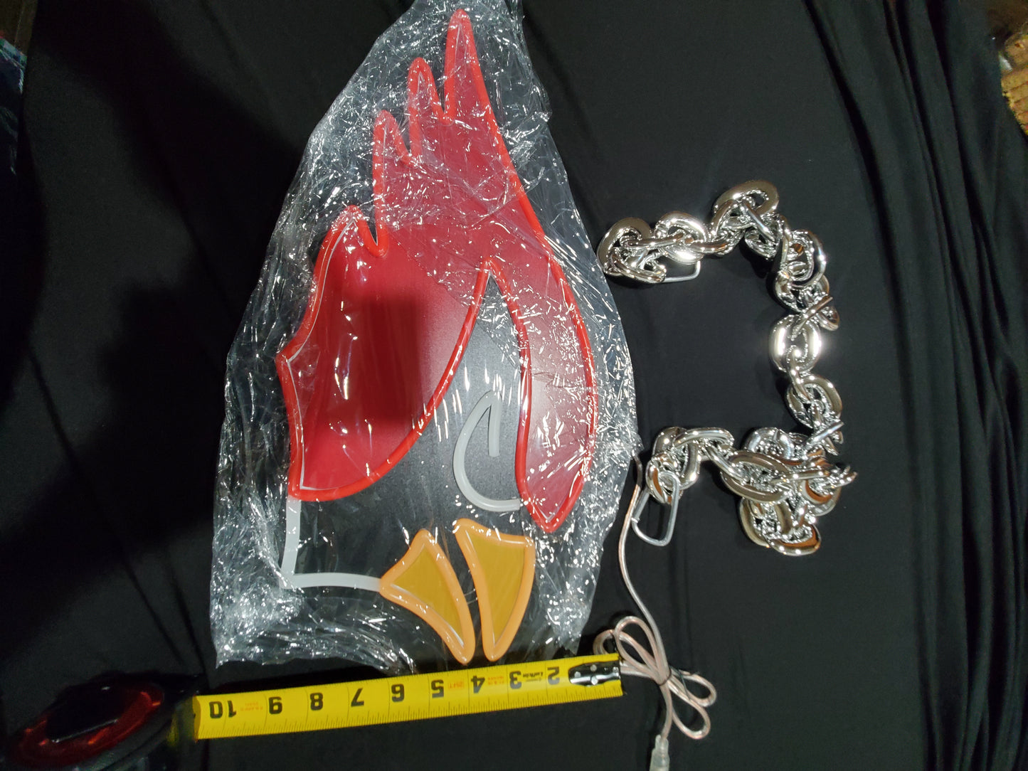 Arizona Cardinals led fan Necklace fan chain 12v dual power with remote and dimmer