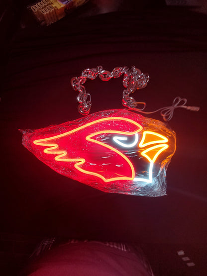 Arizona Cardinals led fan Necklace fan chain 12v dual power with remote and dimmer