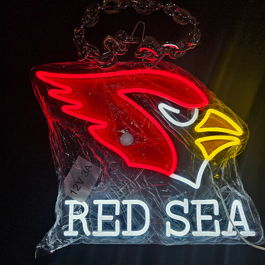 Arizona Cardinals Red sea led fan Necklace fan chain 12v dual power with remote dimmer