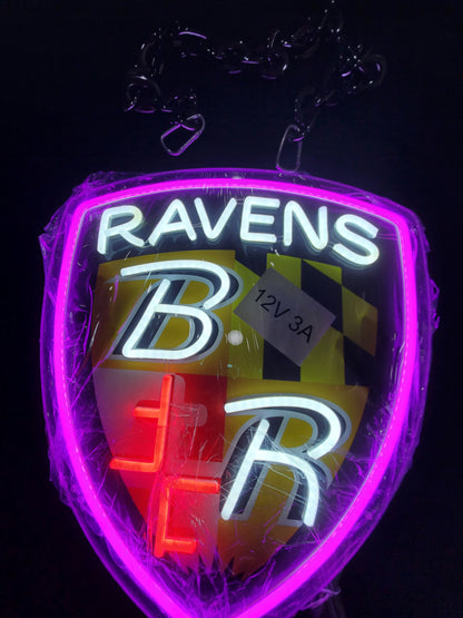 RAVENS SHIELD led chain sign 12v dual power with remote and dimmer.