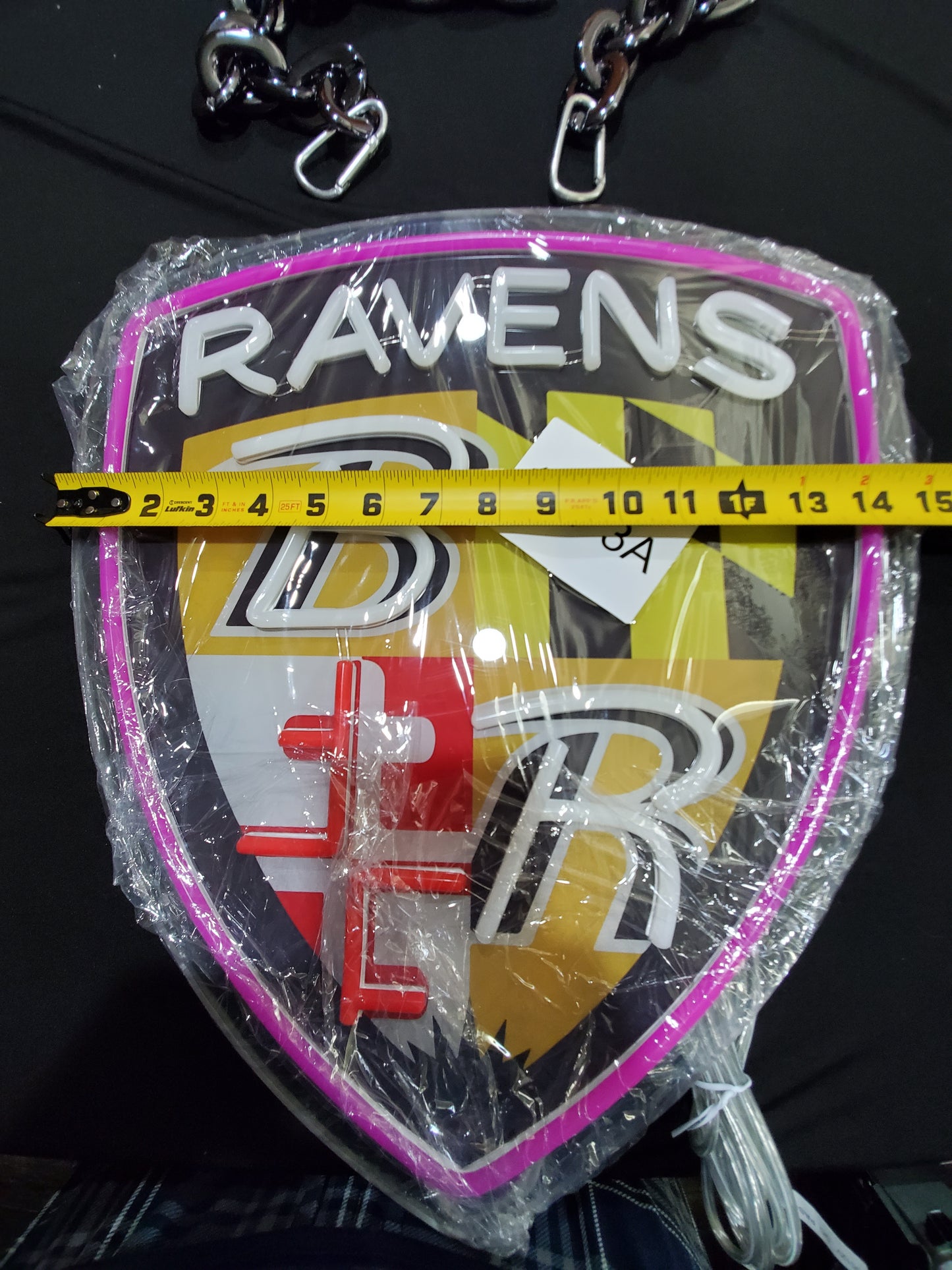 RAVENS SHIELD led chain sign 12v dual power with remote and dimmer.