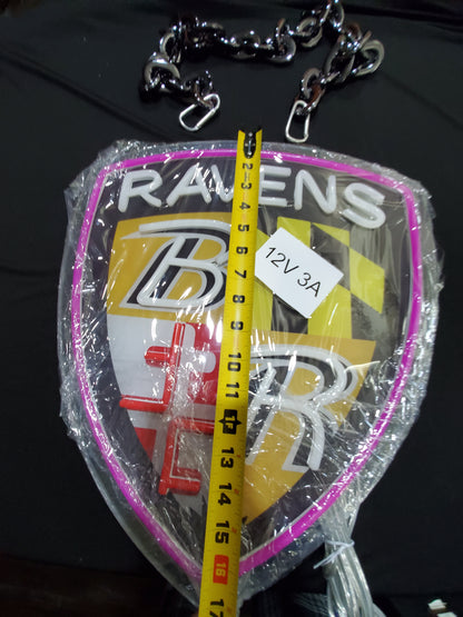 RAVENS SHIELD led chain sign 12v dual power with remote and dimmer.