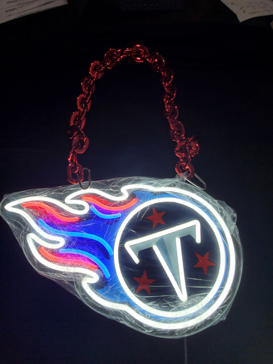 TENNESSEE TITANS  led chain sign 12v dual power with remote and dimmer