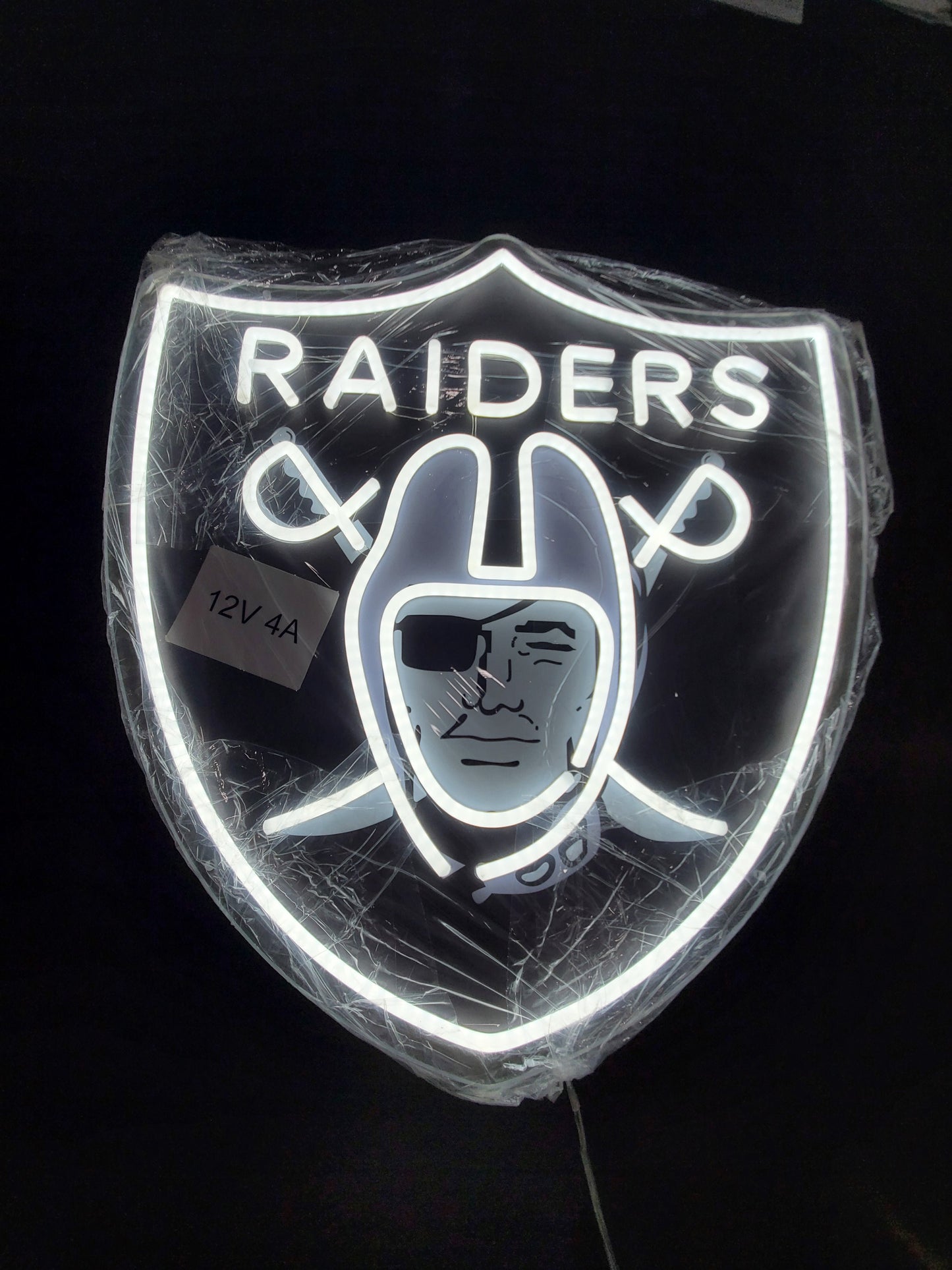 LAS VEGAS RAIDERS SHIELD WALL ALL LED SIGN