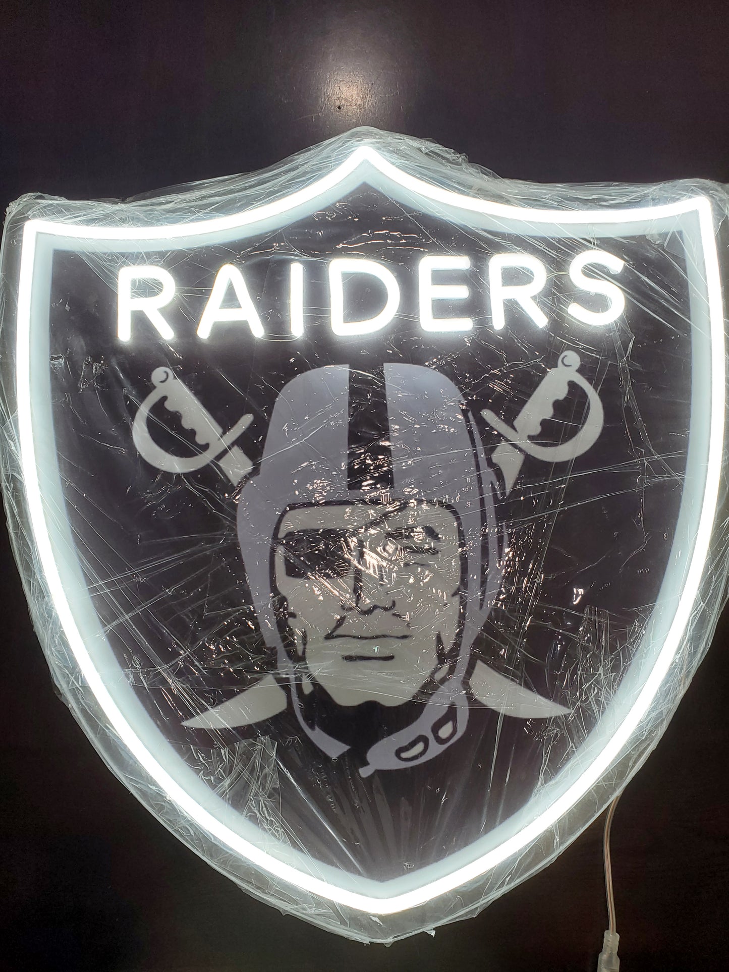 LAS VEGAS RAIDERS SHIELD WALL LED SIGN