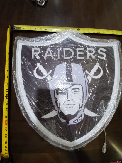 LAS VEGAS RAIDERS SHIELD WALL LED SIGN