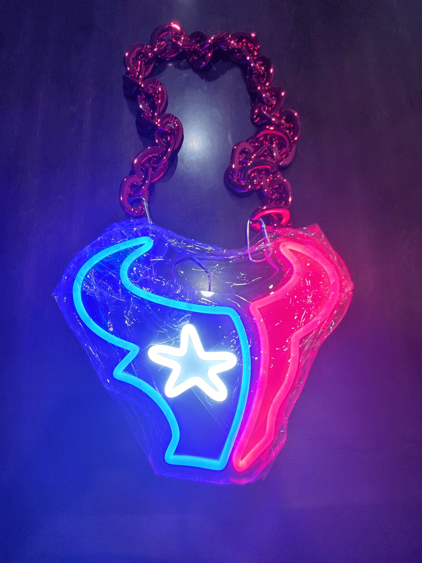 Houston Texans led logo necklace chain 5v