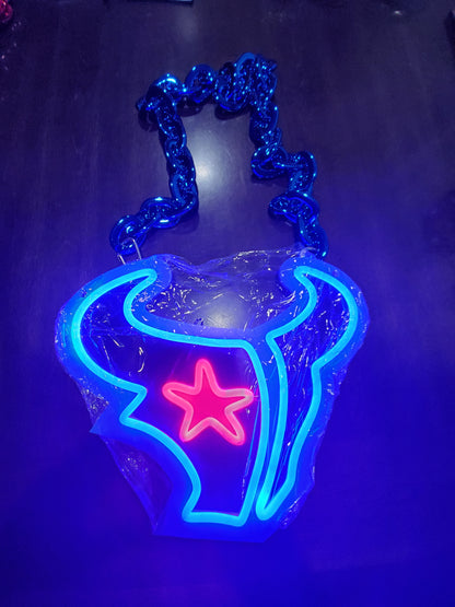 Houston Texans NEW led logo necklace chain 5v