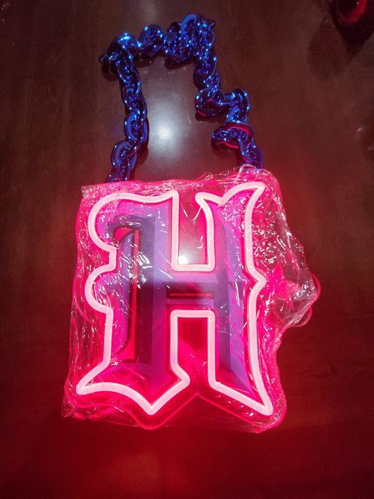 HTOWN LOGO Houston Texans led logo necklace chain 12v dual power with remote dimmer