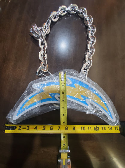 CHARGERS WHITE NEON Lightning Bolt Fan Chain 5V