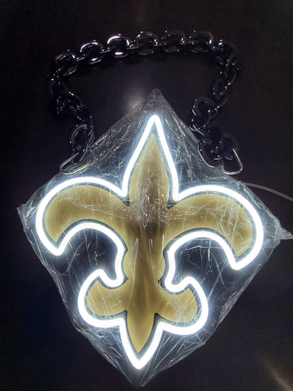 SAINTS led chain sign 12v dual power with remote and dimmer