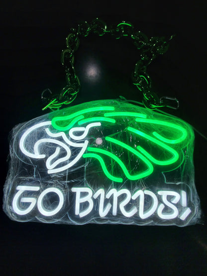 EAGLES GO BIRDS FAN 12V LED FOR WALL AND NECKLACE CHAIN DUAL POWER with remote dimmer control