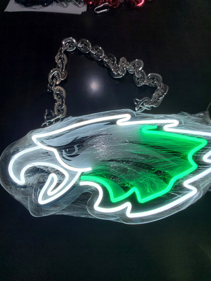 EAGLES FAN 12V LED FOR WALL AND NECKLACE CHAIN DUAL POWER with remote dimmer control