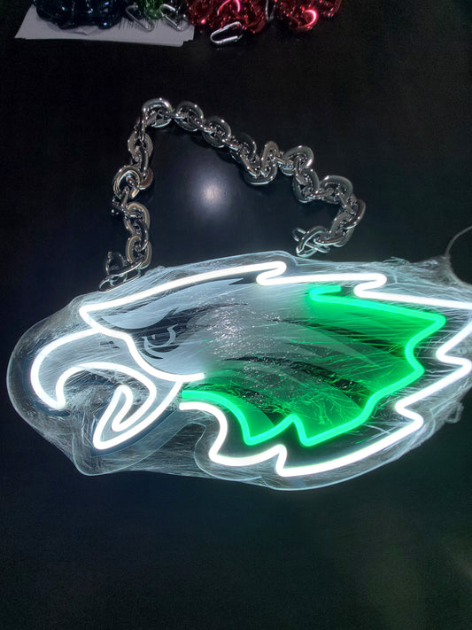 EAGLES FAN 12V LED FOR WALL AND NECKLACE CHAIN DUAL POWER with remote dimmer control