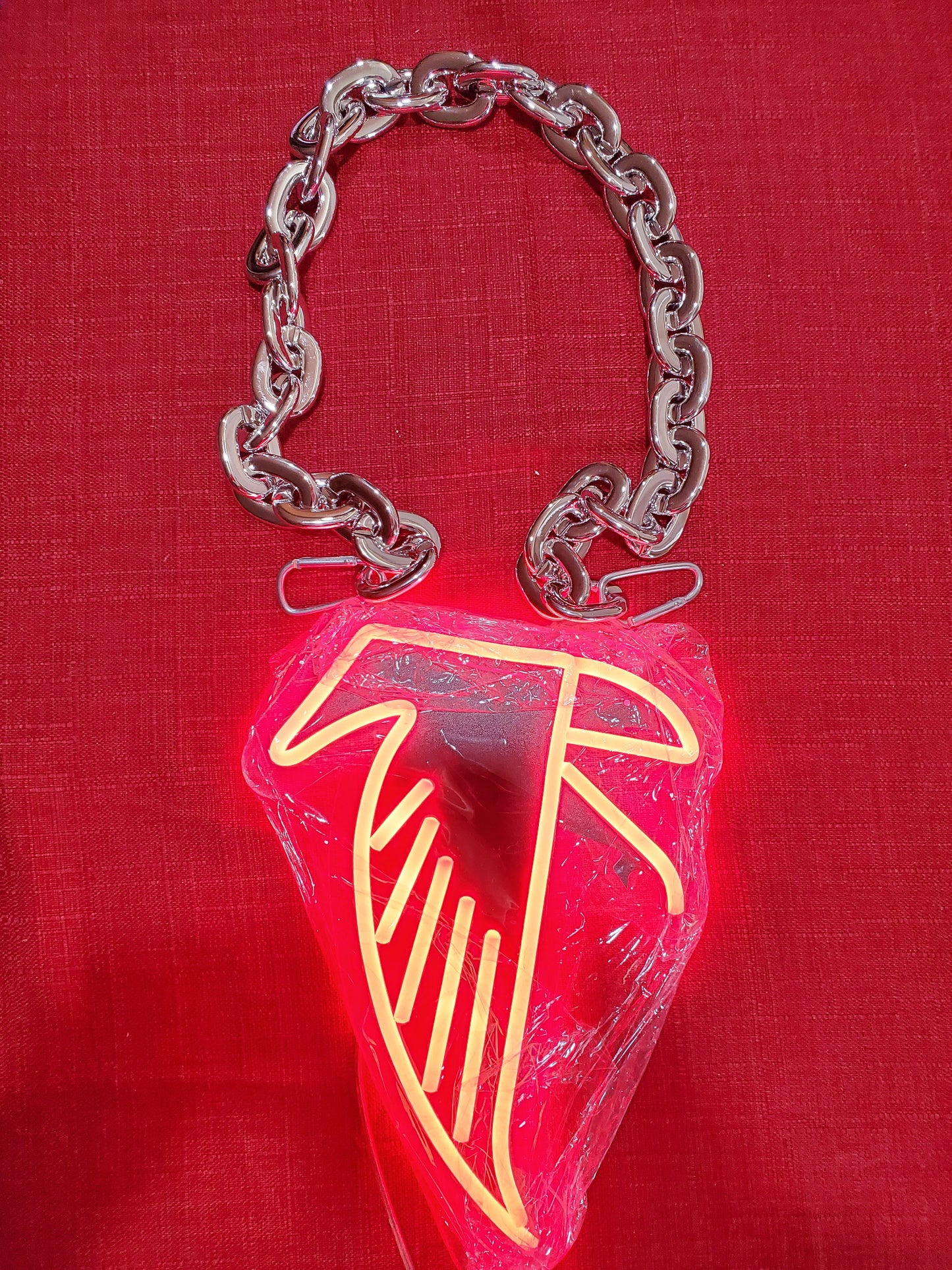 ATLANTA FALCONS Retro red led chain sign 12v dual power with remote and dimmer