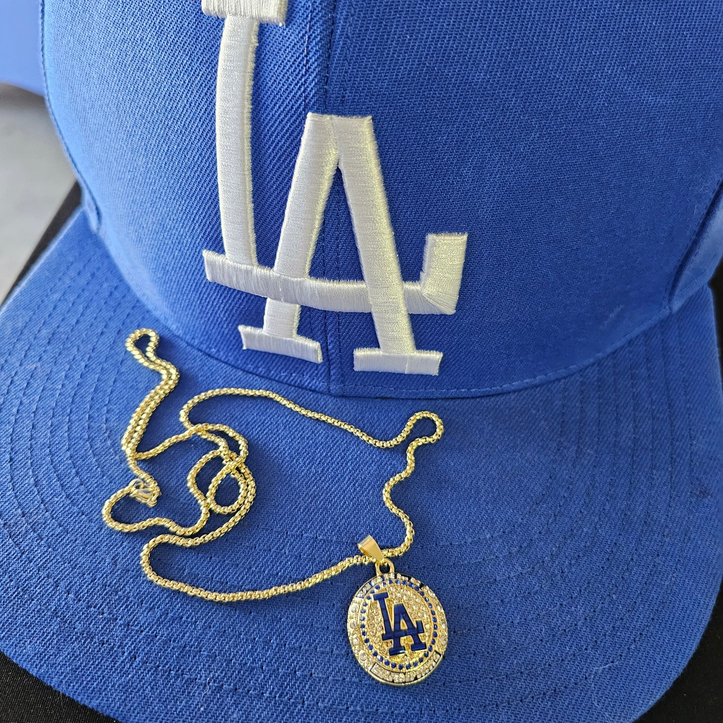 LA 2024 WORLD SERIES Pendant necklace top of ring replica with date and team's engraved 2024