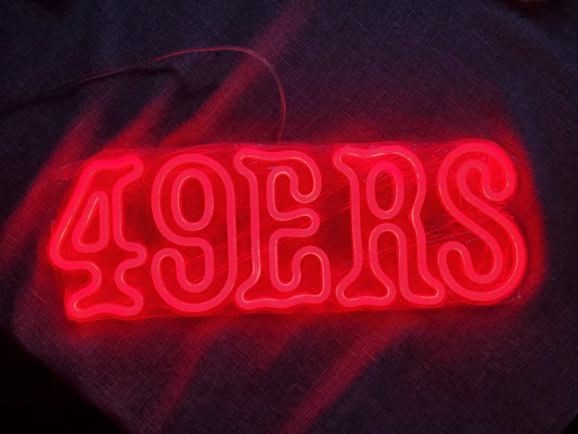 49ers led chain sign 12v dual power with remote and dimmer