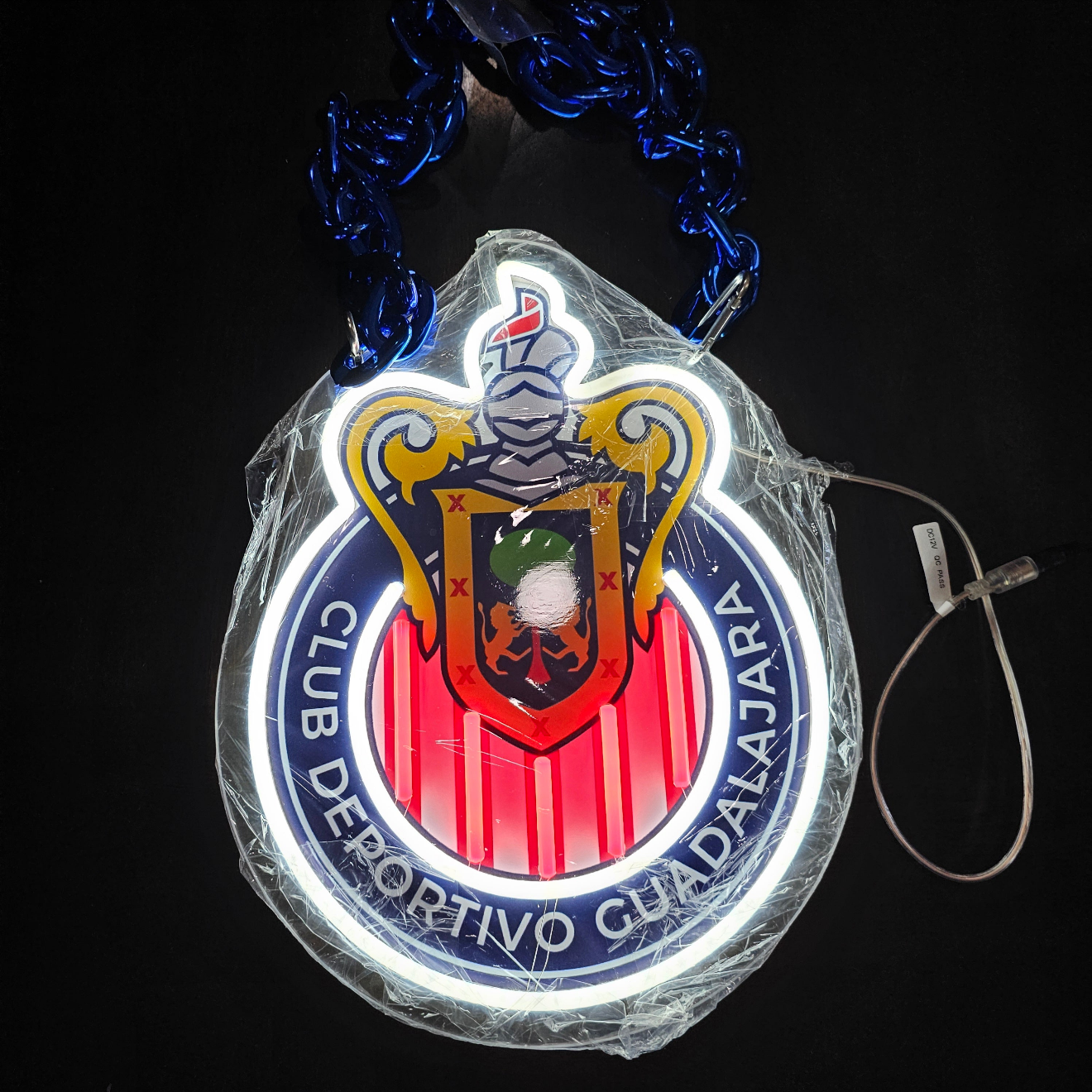 Club Deportivo Guadalajara led log necklace chain Dual power