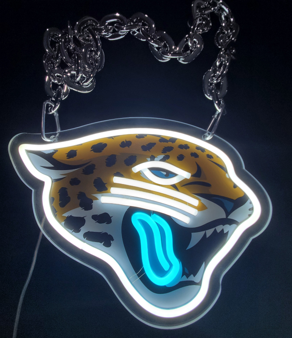 Jacksonville Jaguar led fan Necklace fan chain 12v dual power with remote dimmer