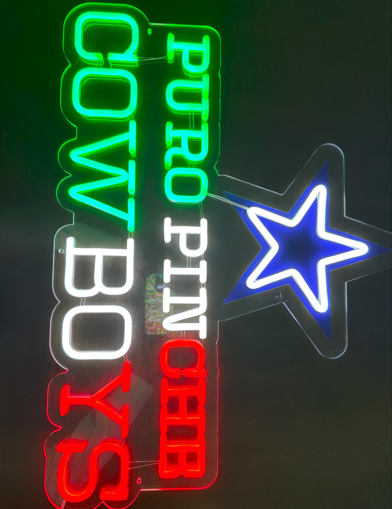 Puro Pinche Cowboys LED Sign