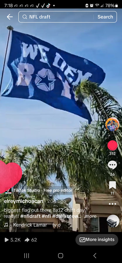 We Dem boys flag 8ft × 12ft biggest flag